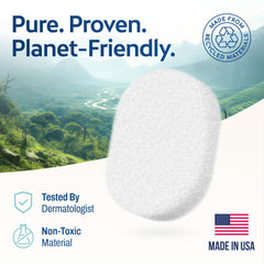 HartFelt bath sponge soap lather close-up highlights thorough cleansing.