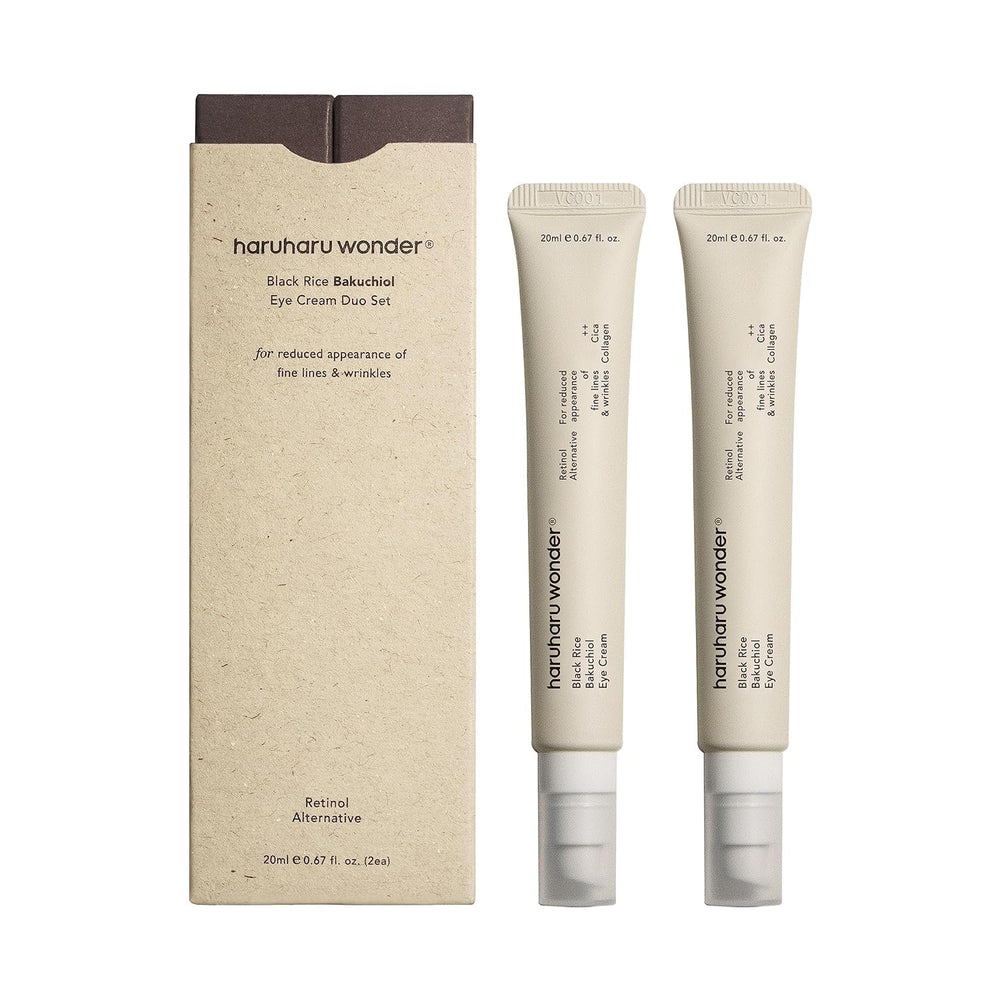 HARUHARU Wonder Black Rice Bakuchiol Eye Cream duo packaging for gift ready hydration