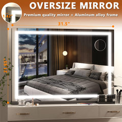 Hasipu LED makeup mirror with dimmable brightness for routines.