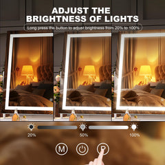 Hasipu vanity mirror 360-degree rotation helps you find the best angle