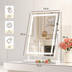 Hasipu vanity mirror brightness control enables precise lighting for any makeup task.