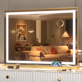 Hasipu vanity mirror with lights 32x22 offers natural reflections for daily makeup