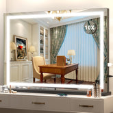 Hasipu vanity mirror with lights full view for makeup application.