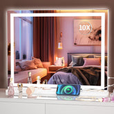 Hasipu vanity mirror with lights shows even illumination for makeup.