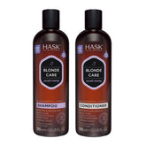 HASK Blonde Care Shampoo bottle for color-safe cleansing and shine.