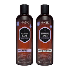 HASK Blonde Care Shampoo bottle for color-safe cleansing and shine.
