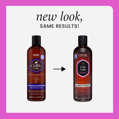 HASK curl care conditioner bottle—hydrating formula for defined curls