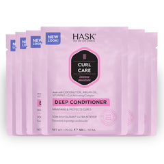 HASK Curl Care Deep Conditioner Pack 6 cover showing nourishing vegan formula for curls