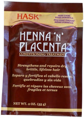 HASK Henna & Placenta conditioning therapy 12-pack nourishes for softer, shinier hair