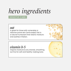 HASK oat extract graphic emphasizes soothing, moisturizing ingredients for healthy-looking hair