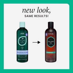 HASK Tea Tree Oil & Rosemary Invigorating Conditioner bottle delivering soothing detangler.