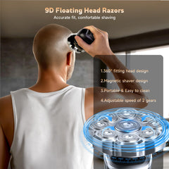 Haslife wet-dry IPX6 shaving for versatile grooming in shower or dry mornings.