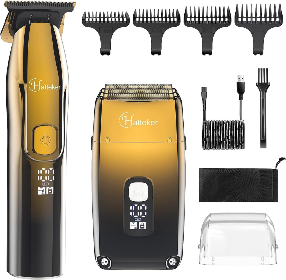 Hatteker foil shaver close-up for precise bald-head shaving.