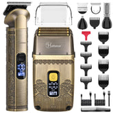 Hatteker Pro Clipper with five-guide combs enables precise home grooming.