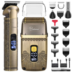 Hatteker Pro Clipper with five-guide combs enables precise home grooming.