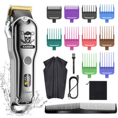 Hatteker Pro hair cutting kit close-up blade for precise trims.