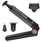 Hatteker upgraded men's electric back shaver kit showing a complete 4-in-1 system for versatile grooming.