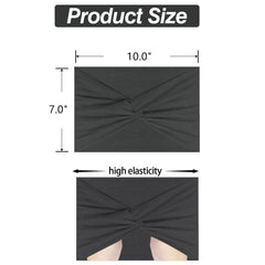 HAUHC headbands worn during workout or yoga suggests sweat absorption and secure fit.
