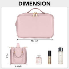 HauteHues Travel Makeup Bag brush holder stand-up keeps brushes organized