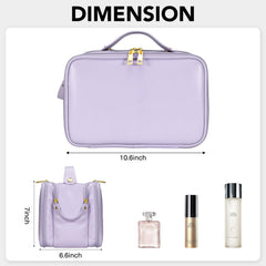 HauteHues makeup bag brush holder stand keeps brushes clean and upright.
