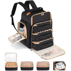 Hautton Nail Polish Organizer with drawer compartments for quick bottle access during manicures.