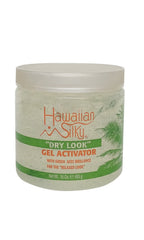 Hawaiian Silky dry look gel activator 16oz bottle for defined curls and frizz control.