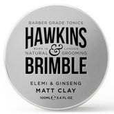 Hawkins & Brimble Matt Clay 100ml tin delivers strong hold with natural matte finish.