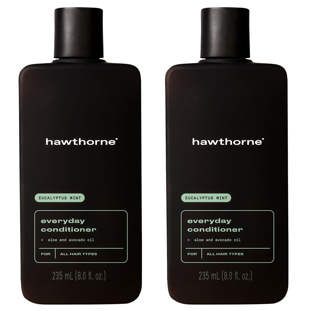 Hawthorne Everyday Conditioner bottle with mint-eucalyptus scent for refreshing daily grooming