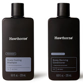 Hawthorne Men cooling shampoo bottle for refreshing scalp care