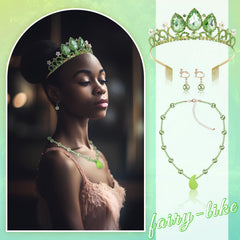 Haysandy green gemstone earrings add subtle glow for cosplay