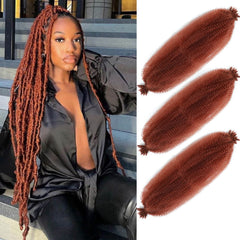 Hbegant Afro Twist hair 24in density highlights fuller volume for versatile styles.