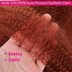 Hbegant Afro Twist hair 24in pre-stretched enables smoother wrapping and styling.