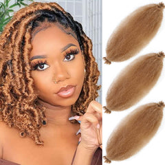 Hbegant Springy Afro Twist 24inch pack3 assembly shows ready-to-install bundles.