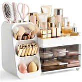 HBlife makeup organizer vanity top compartments provide quick access to daily essentials