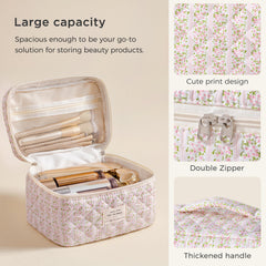 HBselect interior mesh pockets keep brushes and small items organized.
