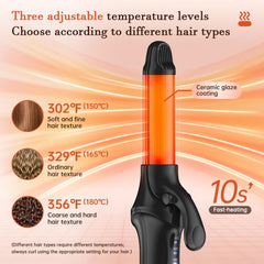 HCRTGAY cordless curling iron ceramic glaze for smooth glide
