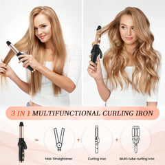 HCRTGAY cordless curling iron heat settings for versatile curling