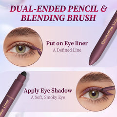 HDFDREO plum eyeshadow stick shows smooth blending and rich color.