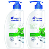 Head & Shoulders Cool Menthol twin-pack bottle ready for daily use and dandruff protection.