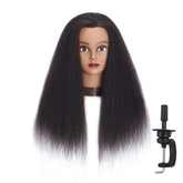 HEADFIX mannequin head with 16-inch real hair for versatile styling practice (cutting, curling, braiding)
