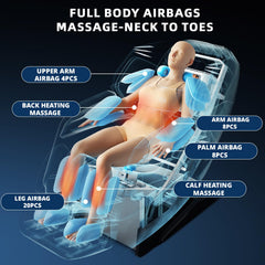 HealthRelife 4D chair foot massage delivers calf relief and circulation support