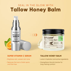 HealthyDerm Beef Tallow Honey Balm applied to face for quick absorption