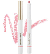 Heart Percent Dote On Mood Lip Pencil Creamy Pink closeup showcases precise lip lining and smooth texture.