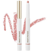 Heart Percent Dote On Mood Lip Pencil Rose Beige swatch shows natural long-lasting color.