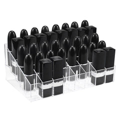 Hedume acrylic cosmetic display case offers clear visibility for easy tool selection