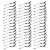 Hedume duck bill hair clips 200-pack securing hair during cutting or styling.