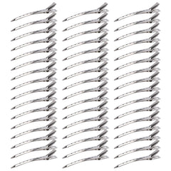 Hedume duck bill hair clips 200-pack securing hair during cutting or styling.