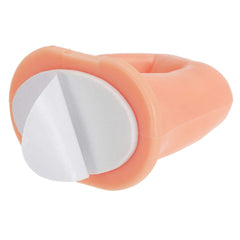 Hedume practice fingers surface ready for roughing to enhance nail glue adhesion.