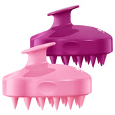 HEETA scalp massager two-pack in hand showing slip-free shower grip