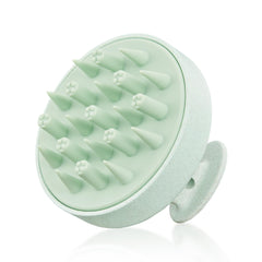 HEETA hair scalp massager showcases eco-friendly wheat straw material for gentle cleansing
